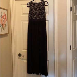 Black lace maxi dress.